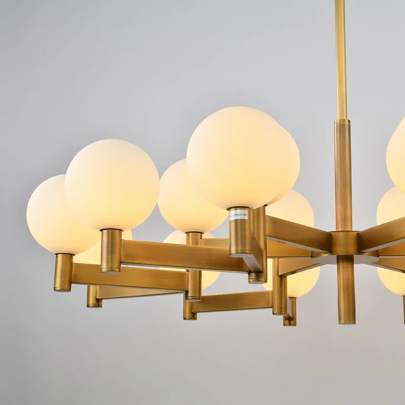 18 lights Magic Pearl Opal Glass Chandelier